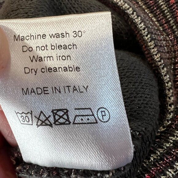 Bianca Saunders Glitz Metallic Striped Knit Pull On Pants Size Medium NWOT - Picture 12 of 13